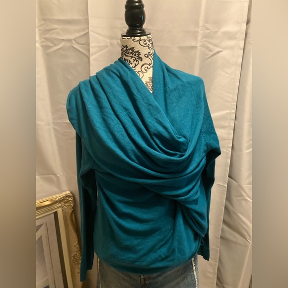 Cache-Cache Lightweight Cotton Blend Knit Yoga/Meditation Shawl/Cardigan - Picture 4 of 8